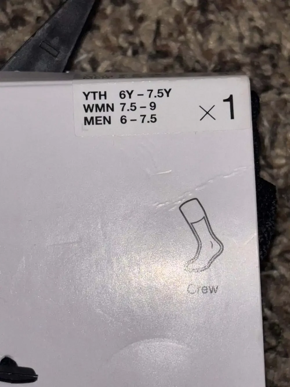 2x Nike Trail Running Crew Socks with Nikegrip Technology